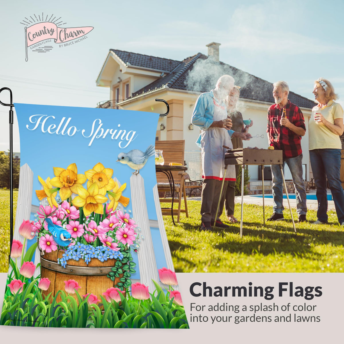 Country Charm Christmas flag design brings festive flair to outdoor spaces