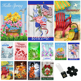 Country Charm Spring design garden flag adds fresh curb appeal with seasonal color