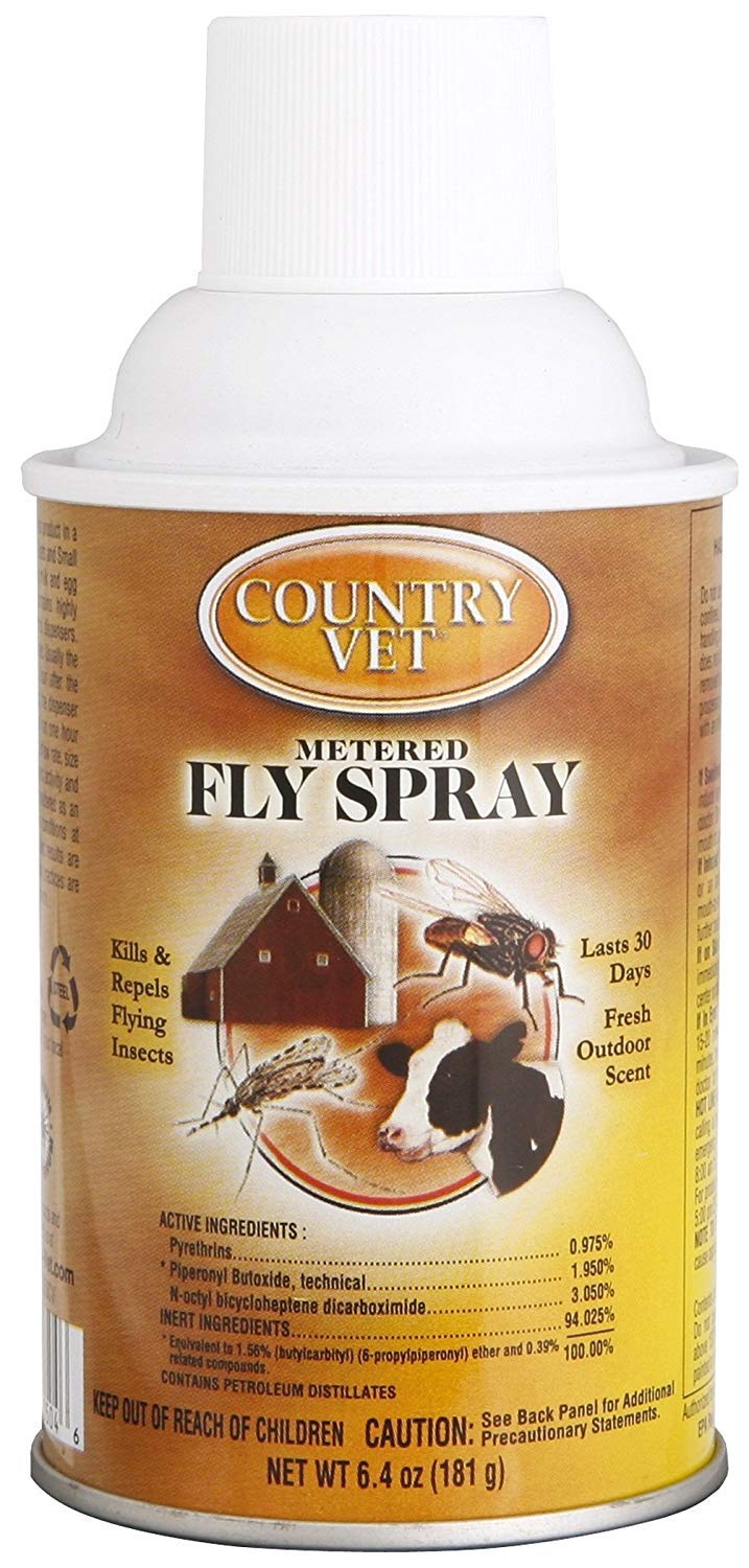 Country Vet fly spray dispenser setup for attic or home insect control.
