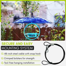 COURONNE CO Mosaic Birds M955-200 48-inch metal rope provides sturdy support