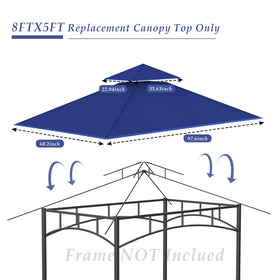 COVBOARD replacement canopy fabric in blue for durable outdoor use