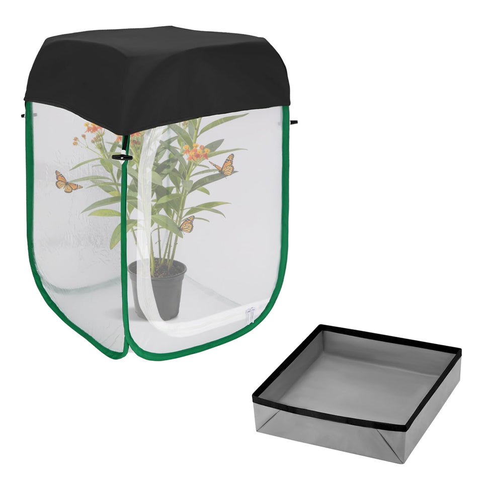 Cover Geny butterfly habitat cage, 15.7 by 15.7 by 23.6 inches, spacious care