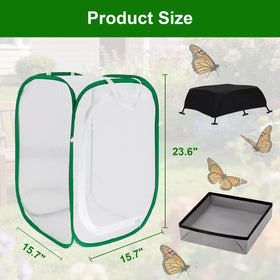 Cover Geny habitat cage with waterproof waste tray for quick cleaning