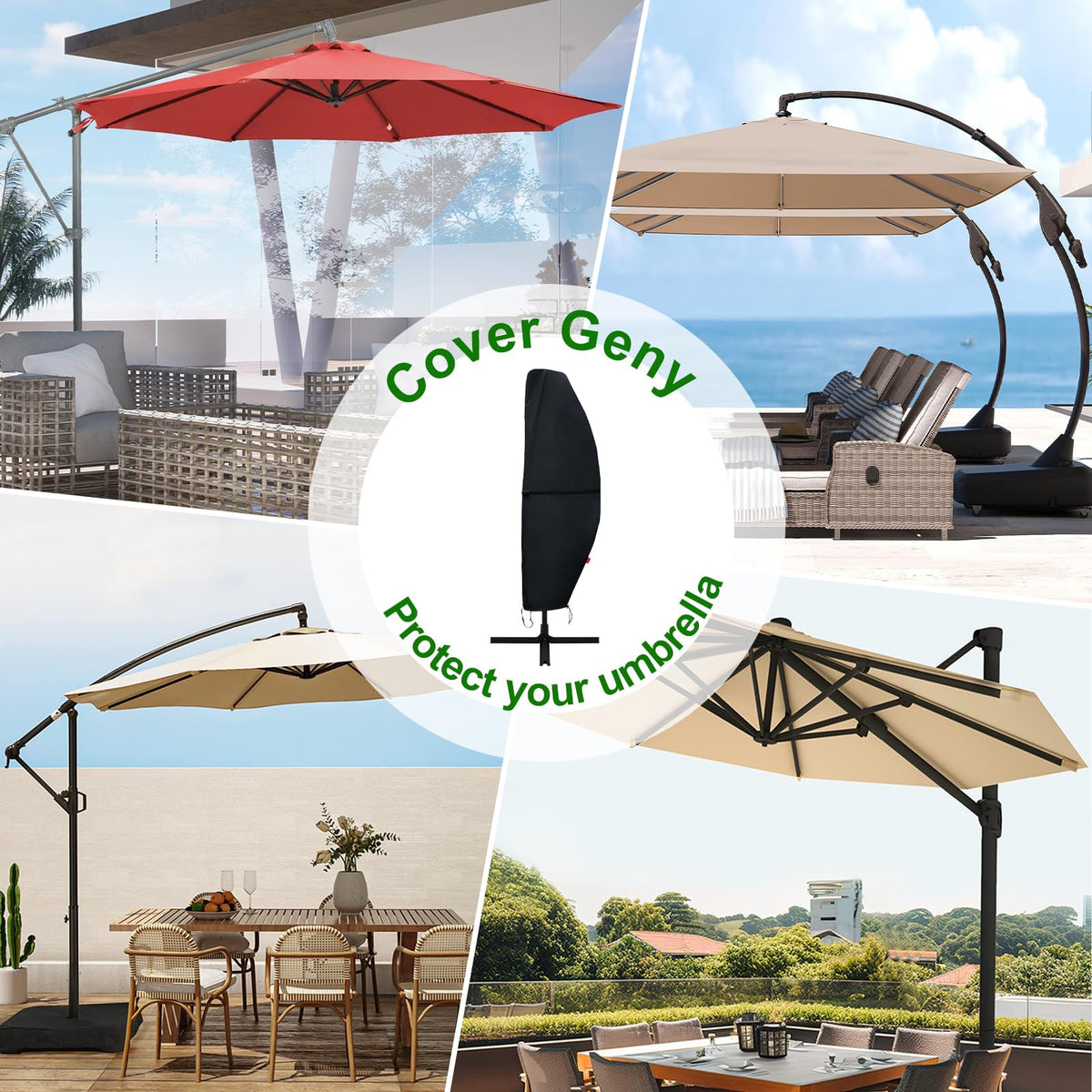 Cover Geny easy-care cleaning keeps the cover looking fresh outdoors.