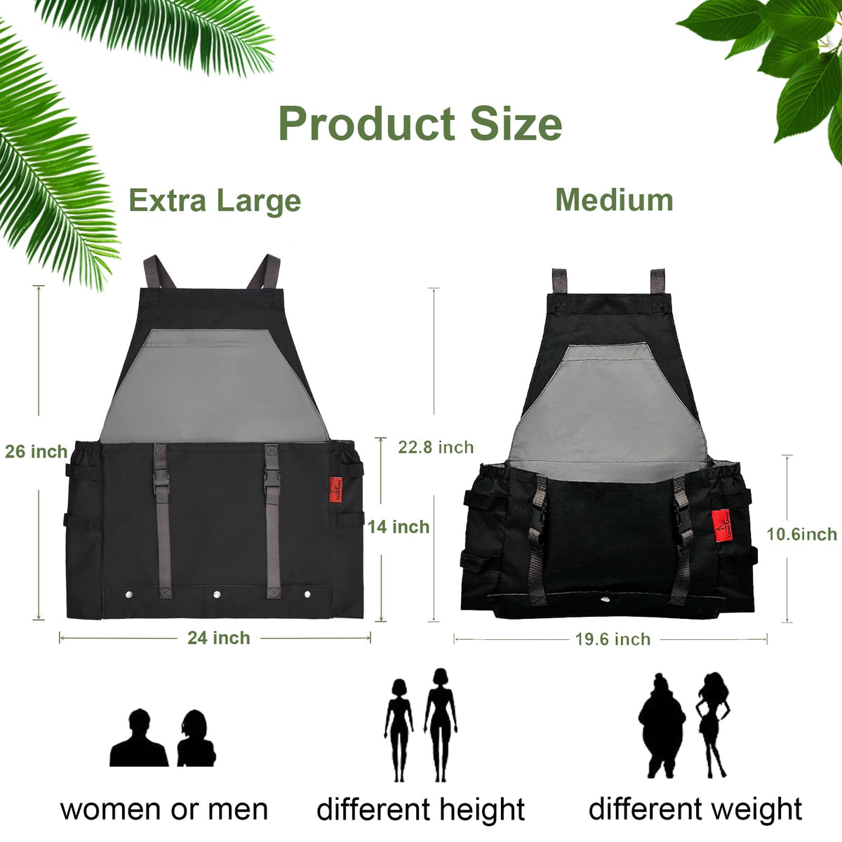 Cover Geny Gardening Apron with huge harvest pocket supports easy collection.