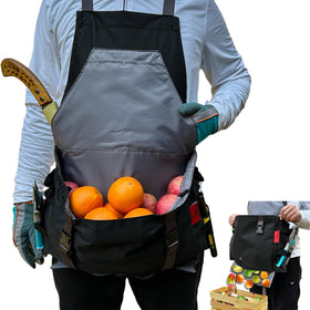 Cover Geny Gardening Apron waterproof cross-back with spacious pockets keeps tools handy.