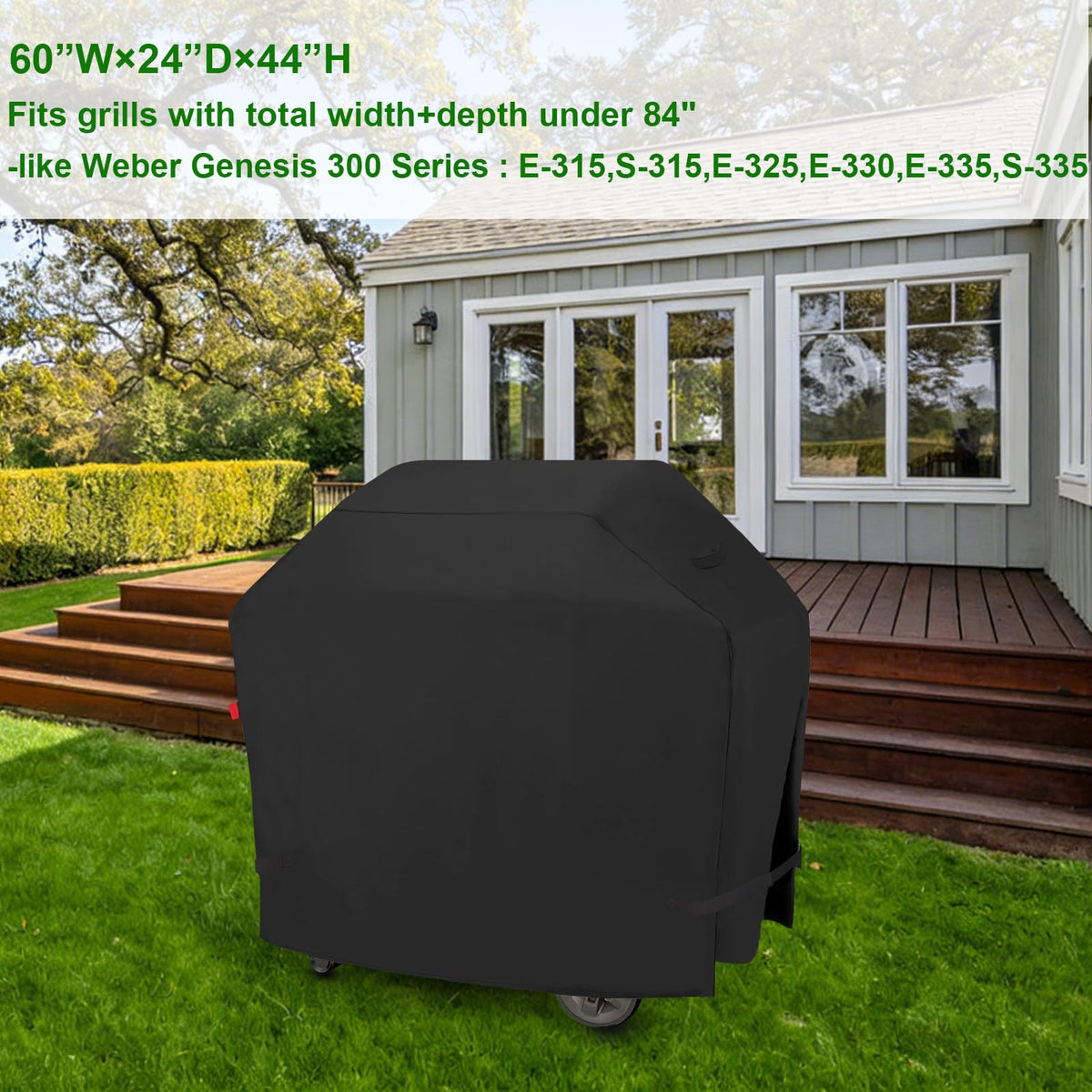 Cover Geny Weber Genesis E325 grill cover shields from rain and sun