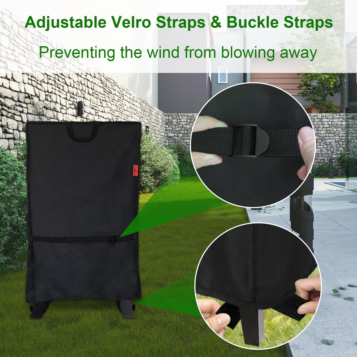 Cover Geny PIQUEBAR propane smoker cover shields the outdoor unit