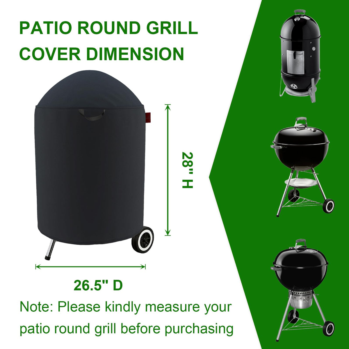 Cover Geny Premium Grill Cover close-up reveals waterproof coating and rugged 600D fabric.