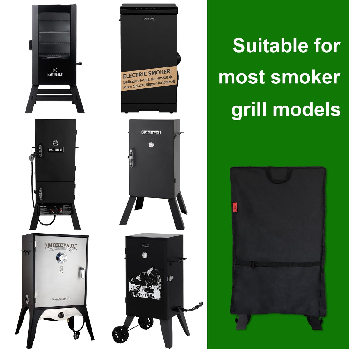 Cover Geny storm-proof strap system smoker cover anchors securely in wind