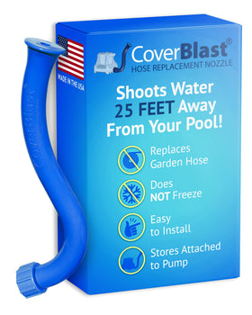 CoverBlast installation view demonstrates quick setup and secure fit for any pump.