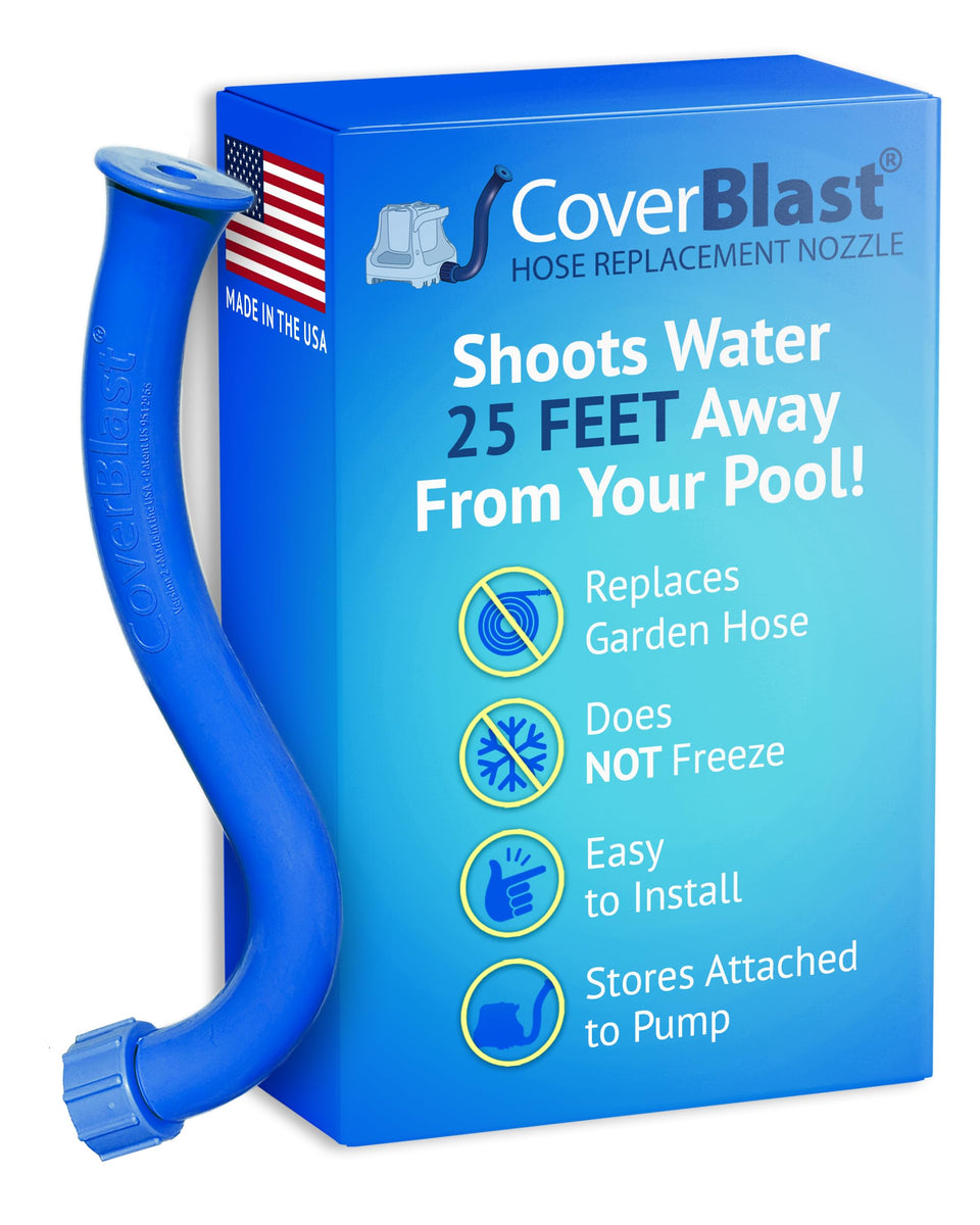 CoverBlast installation view demonstrates quick setup and secure fit for any pump.