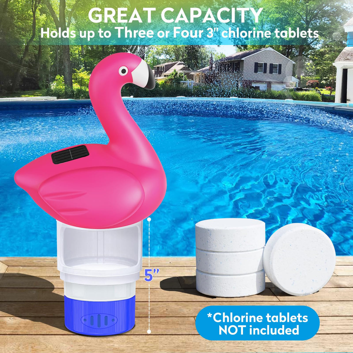 Covfirst durable plastic floater resists weather and fading in all seasons.