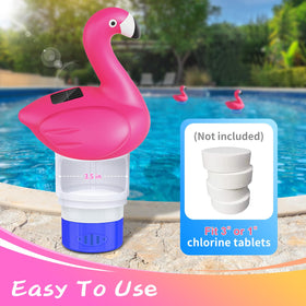 Covfirst pool chlorine floater large capacity holds multiple tablets for steady dosing.