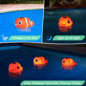 Covfirst solar chlorine floater glow provides easy night-time visibility