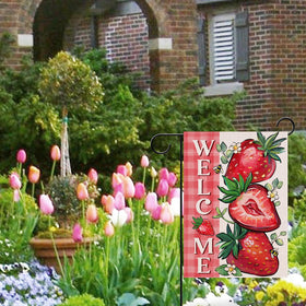 Covido farmhouse decor flag on flag pole or bracket elevates curb appeal.