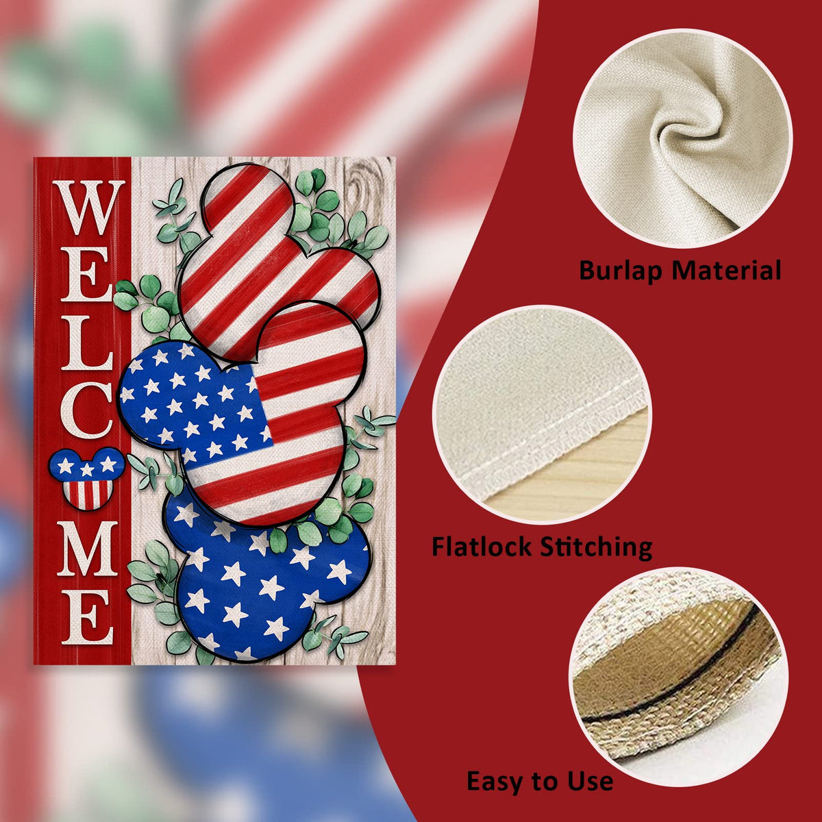 Covido mini garden flag measures 12x18 inches for compact display