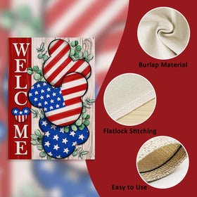 Covido mini garden flag measures 12x18 inches for compact display