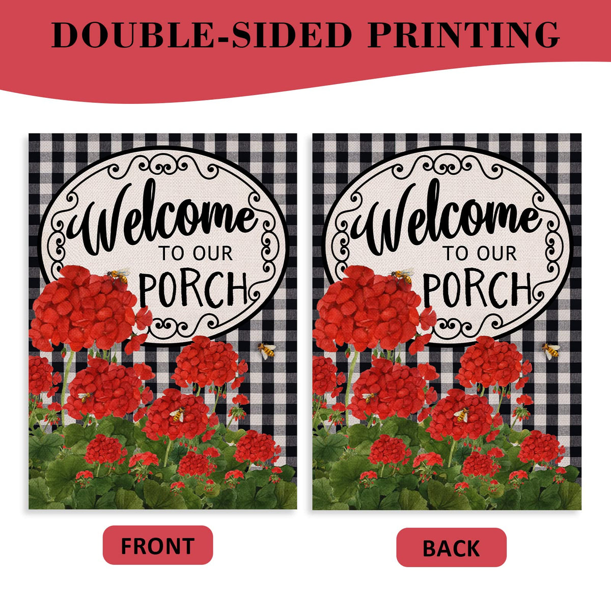 Covido porch flag makes a thoughtful gift for deck or veranda décor