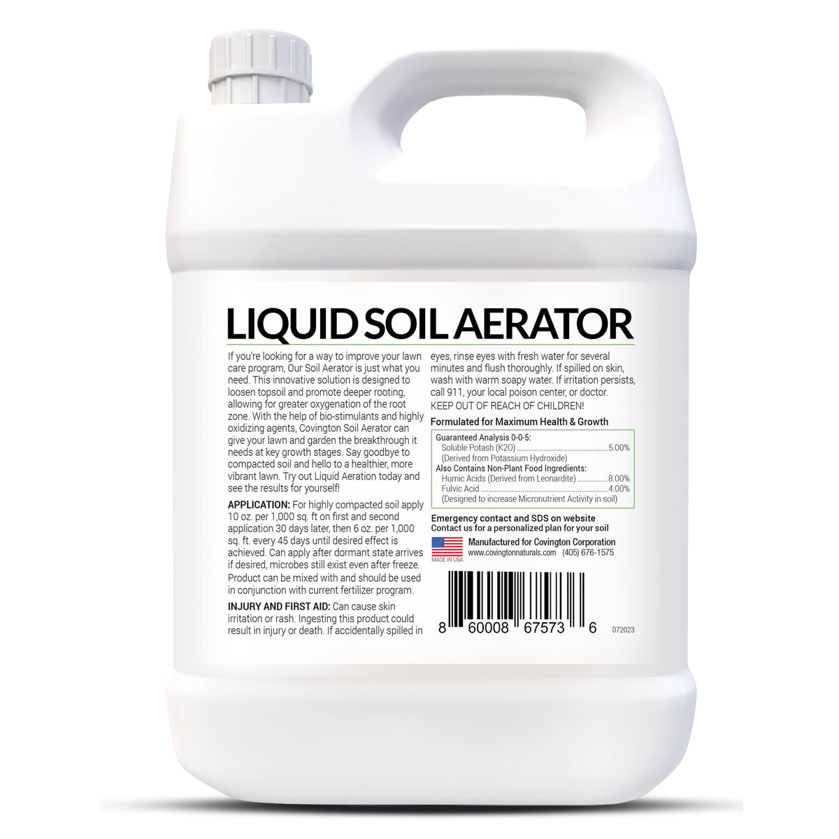 Covington Naturals lush green lawn after treatment illustrating stronger root activity.
