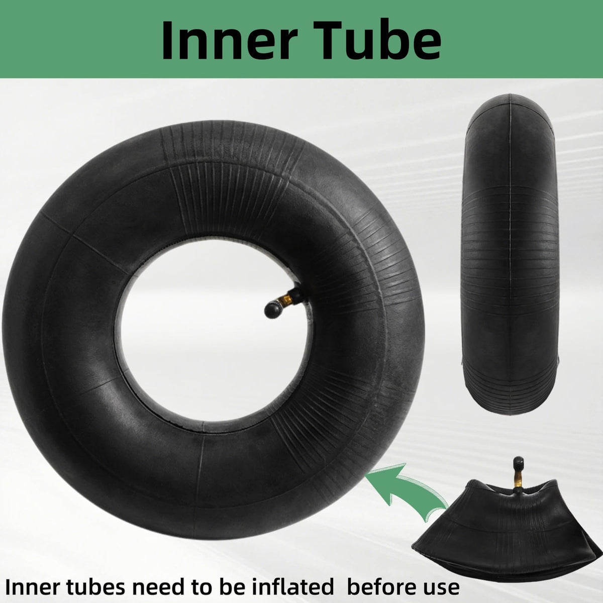 Covzoe inner tube with bent valve stem for easy inflation.