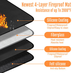 CowCity Solo Stove compatible mat protecting portable cooking surface.