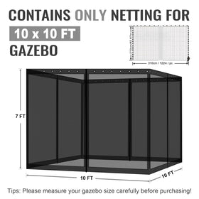 CowVIE gazebo netting mosquito-proof mesh reduces pests while staying breathable.