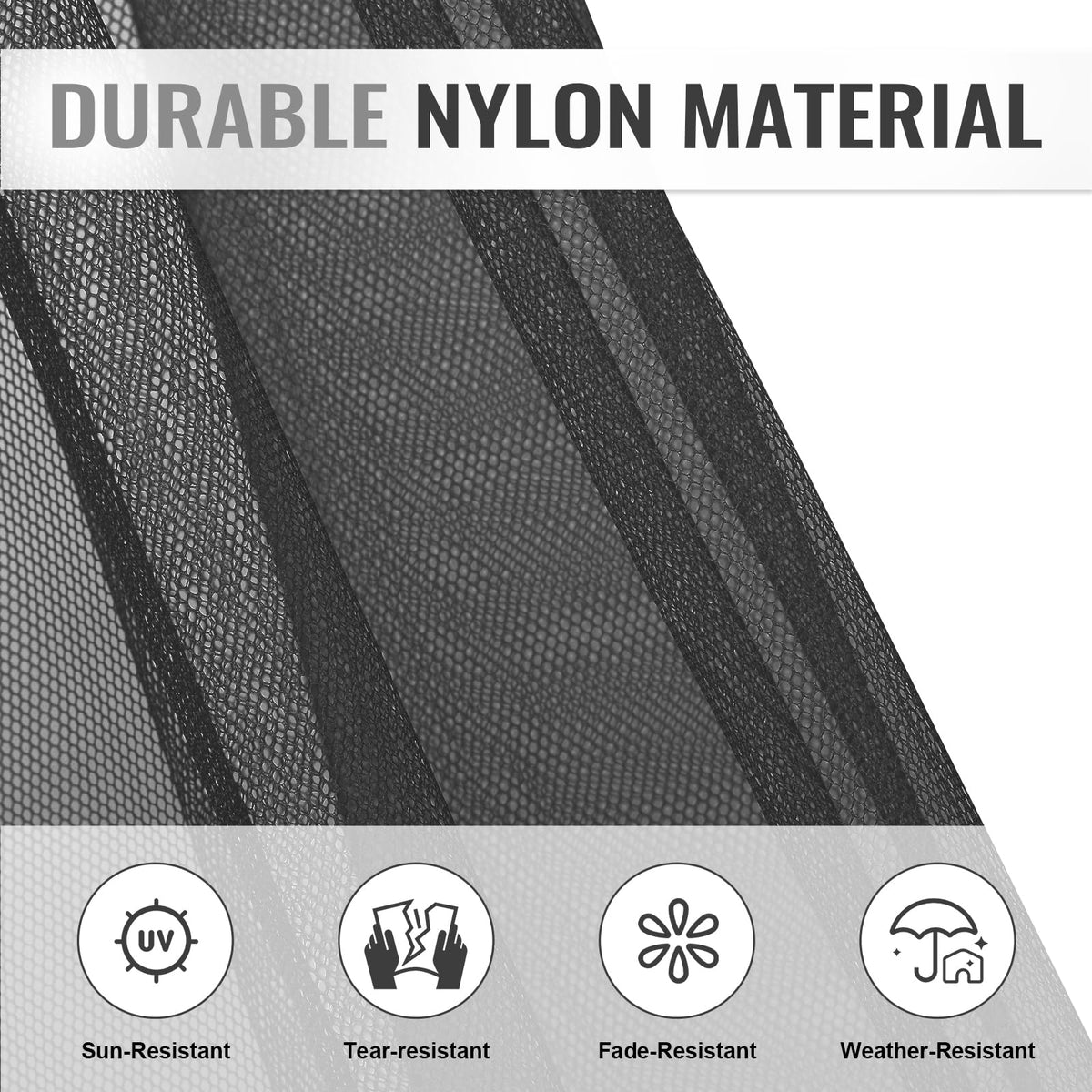 CowVIE gazebo netting odor-reducing mesh helps deter lingering insects.
