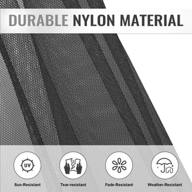 CowVIE gazebo netting odor-reducing mesh helps deter lingering insects.