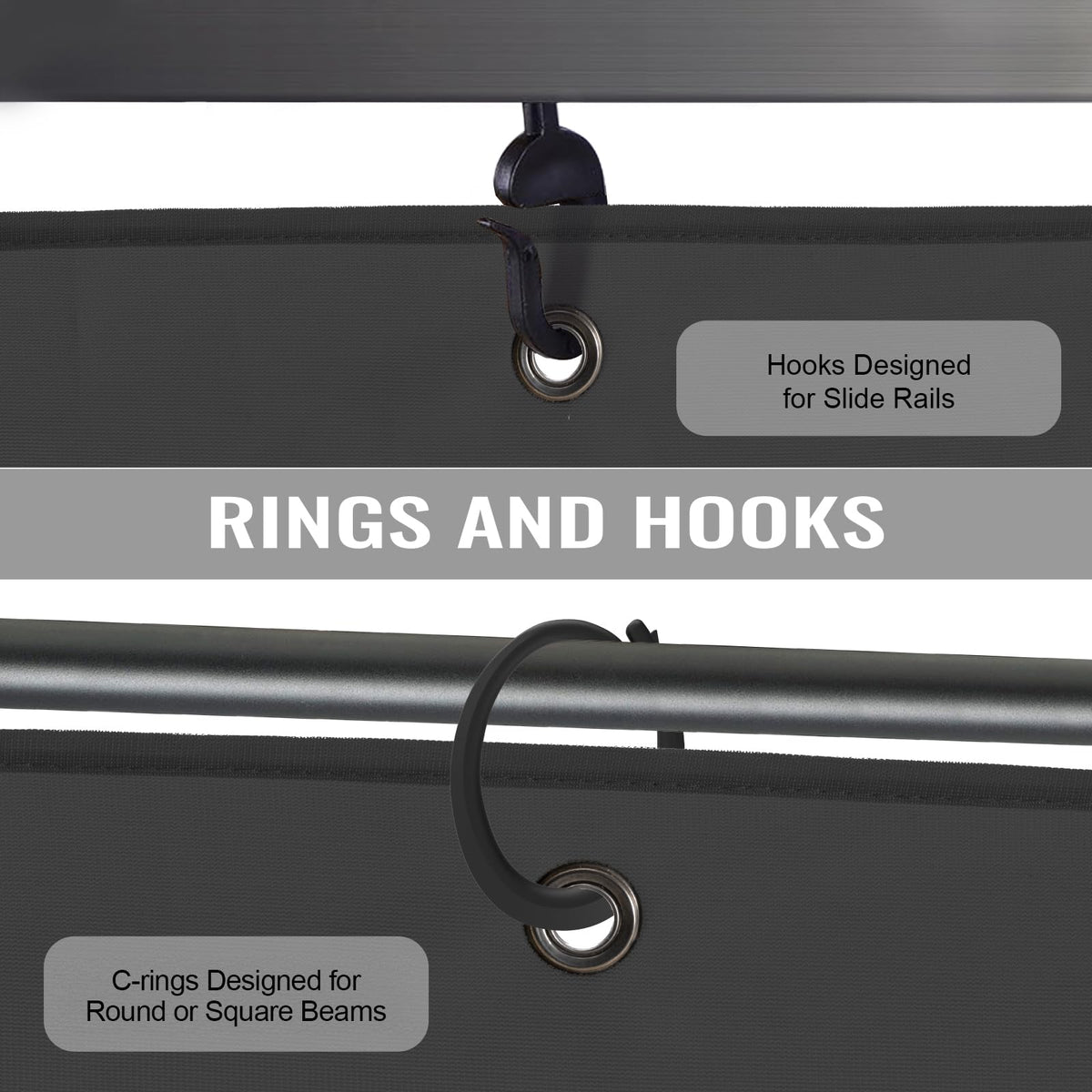 CowVIE gazebo netting universal-fit confirms compatibility with multiple gazebo sizes.