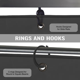 CowVIE gazebo netting universal-fit confirms compatibility with multiple gazebo sizes.