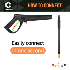 Coyardor lightweight wand weighs 1.5 lb for reduced fatigue during cleaning.
