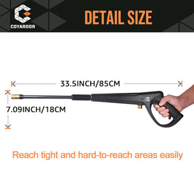 Coyardor lightweight wand keeps handling comfortable during lengthy scrubbing sessions.