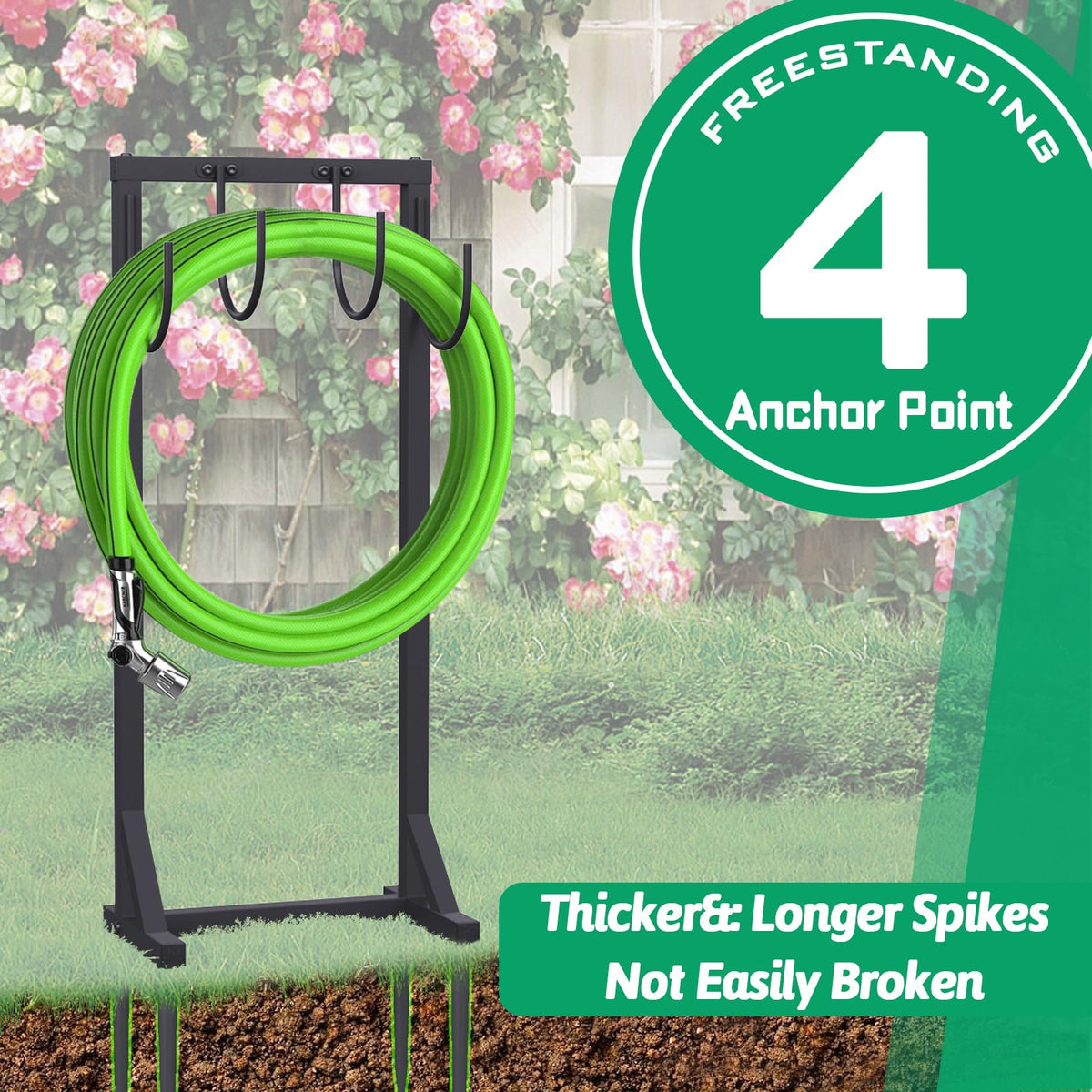COZEER four reinforced floor spikes anchor the unit for stable outdoor placement.