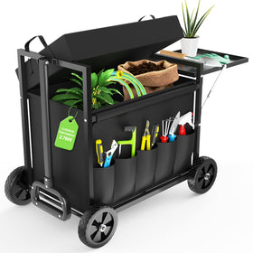 COZEER garden seat with wheels for smooth mobility on patios and lawns