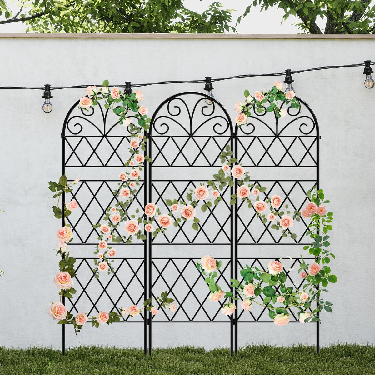 COZEER Garden Trellis includes gloves and clips for quick setup.