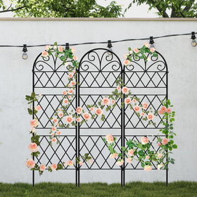 COZEER Garden Trellis includes gloves and clips for quick setup.