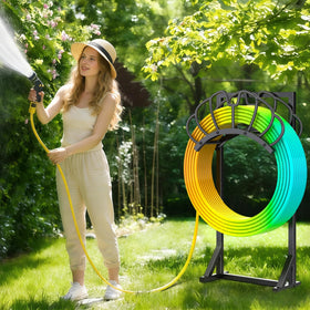 COZEER heavy-duty steel hose holder withstands outdoor weather for long-lasting use.