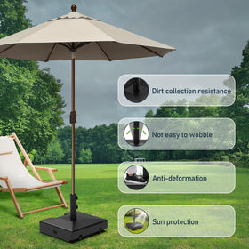 COZEER heavy-duty base offers windproof stability for outdoor umbrellas.