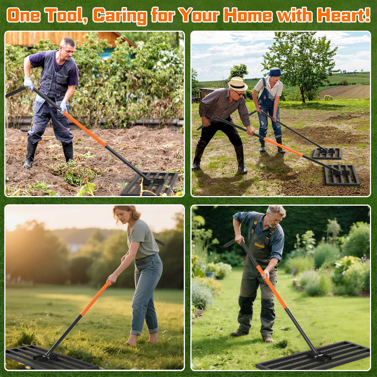 COZEER rust-proof coating keeps the rake looking new through seasons.