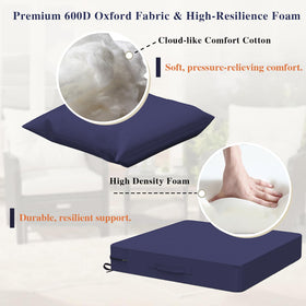 COZEER outdoor cushions show waterproof fabric resisting rain and stains for durable use.