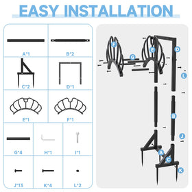 COZEER portable outdoor hose storage suitable for lawns, gardens, and patios.