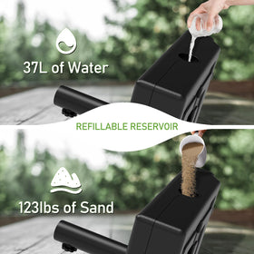 COZEER adjustable sleeves fit 1.5–1.9 inch umbrella poles securely.