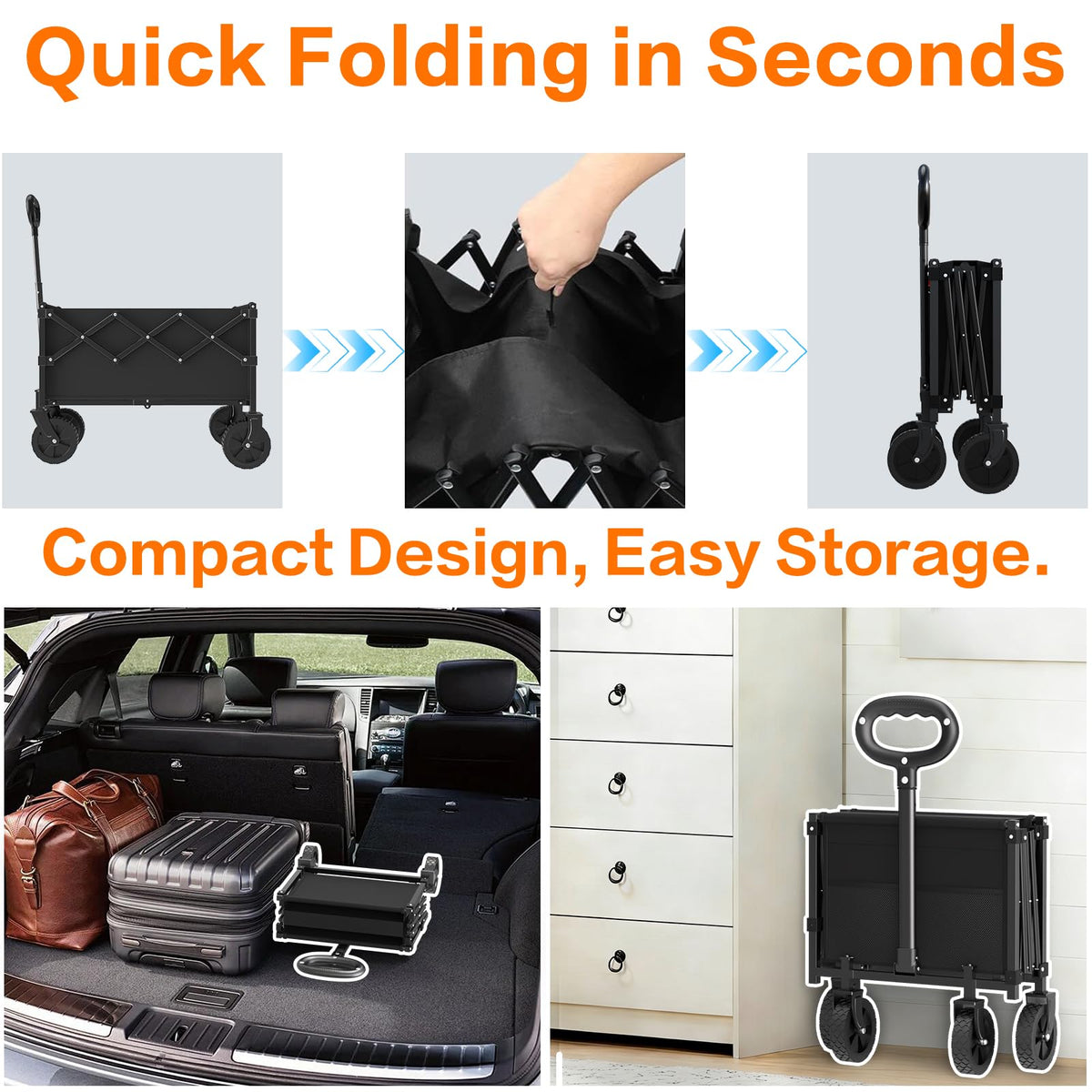 COZEER wagon weighs 11 pounds, enabling portable and easy transportation.