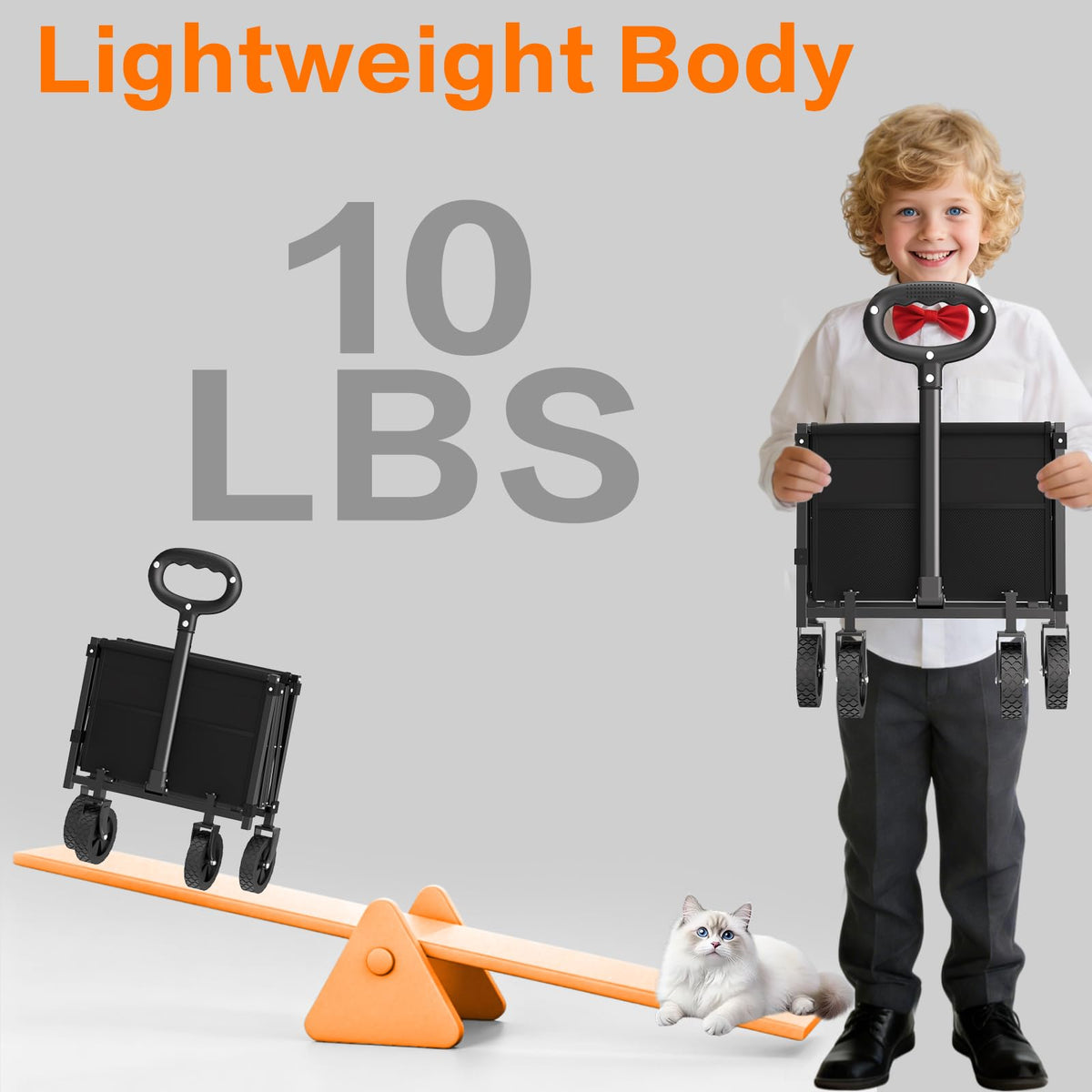 COZEER wagon 600D fabric is tear-resistant and waterproof for long-lasting use.