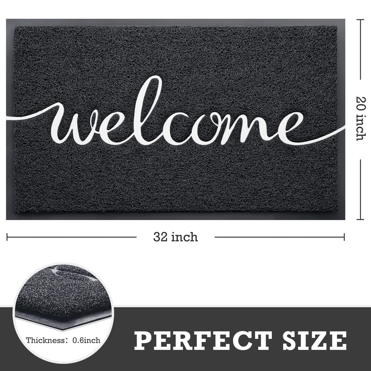 CozyBounty door mat low-profile-entry keeps doors from snagging.
