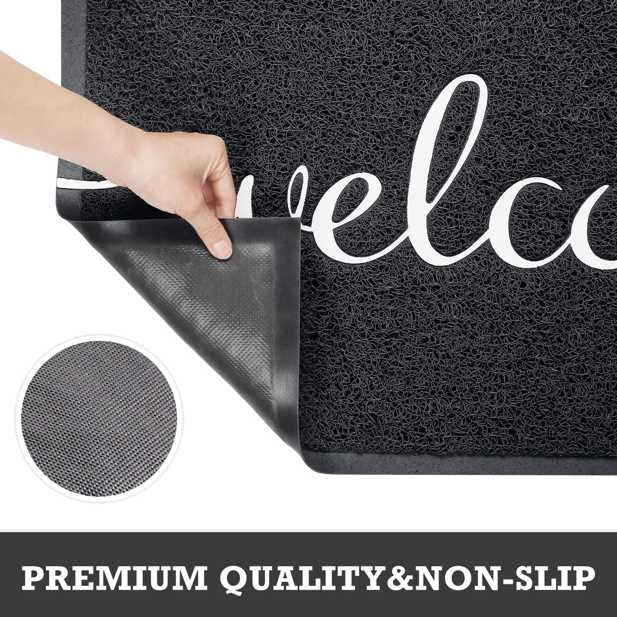 CozyBounty door mat features scrape-dirt-texture to lift debris.