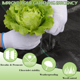 COZYDIG heavy-duty ground cover reduces weed growth while keeping soil moist