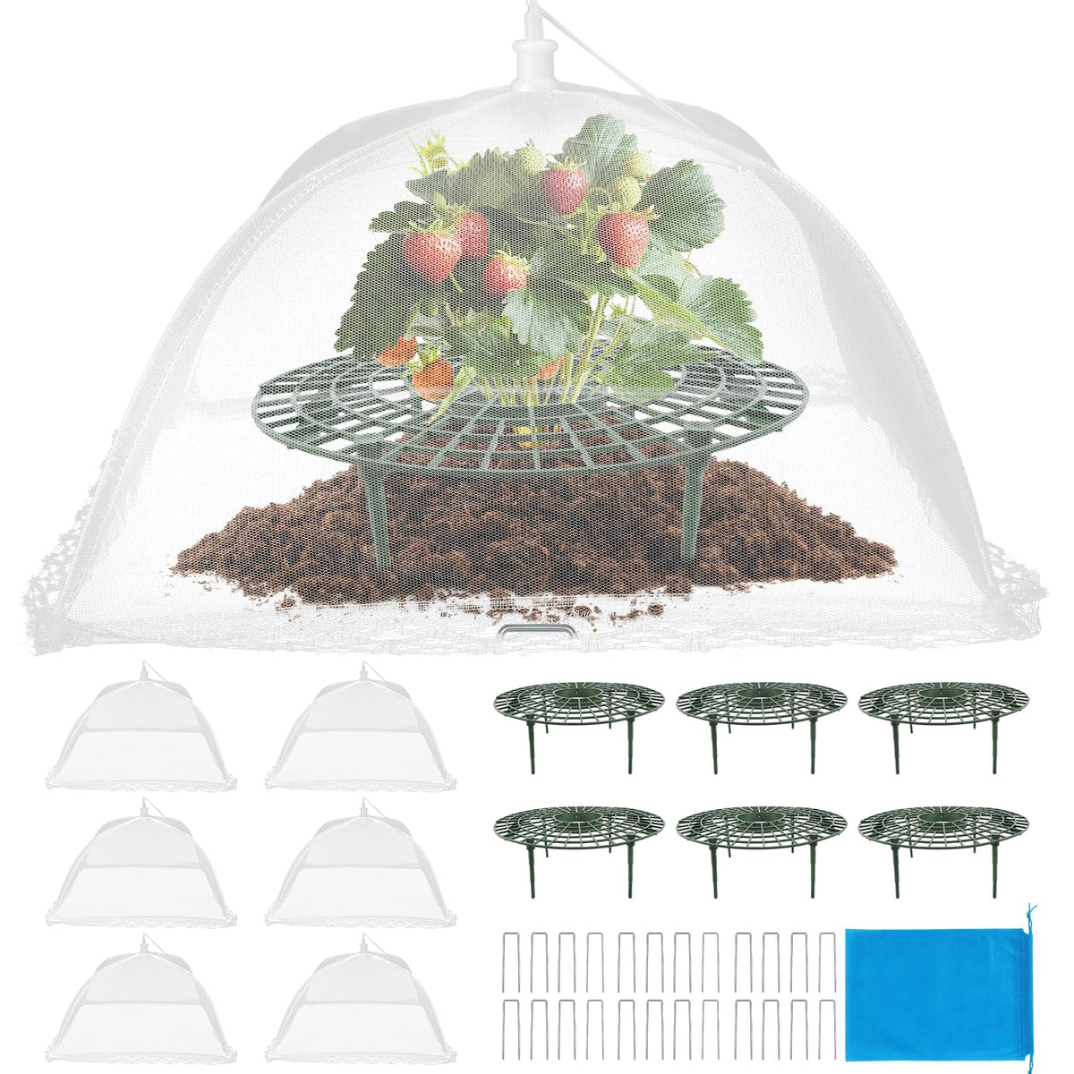 COZYDIG strawberry frame setup supports growing berries with organized structure