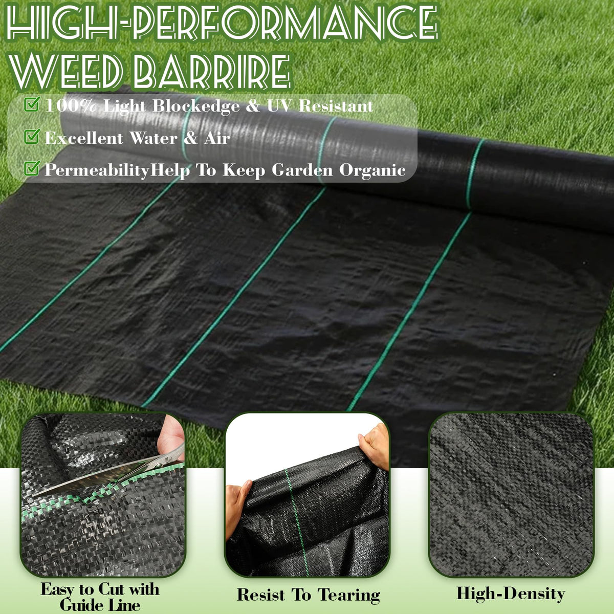 COZYDIG weed barrier suits gardens, lawns, beds, pathways, and construction sites